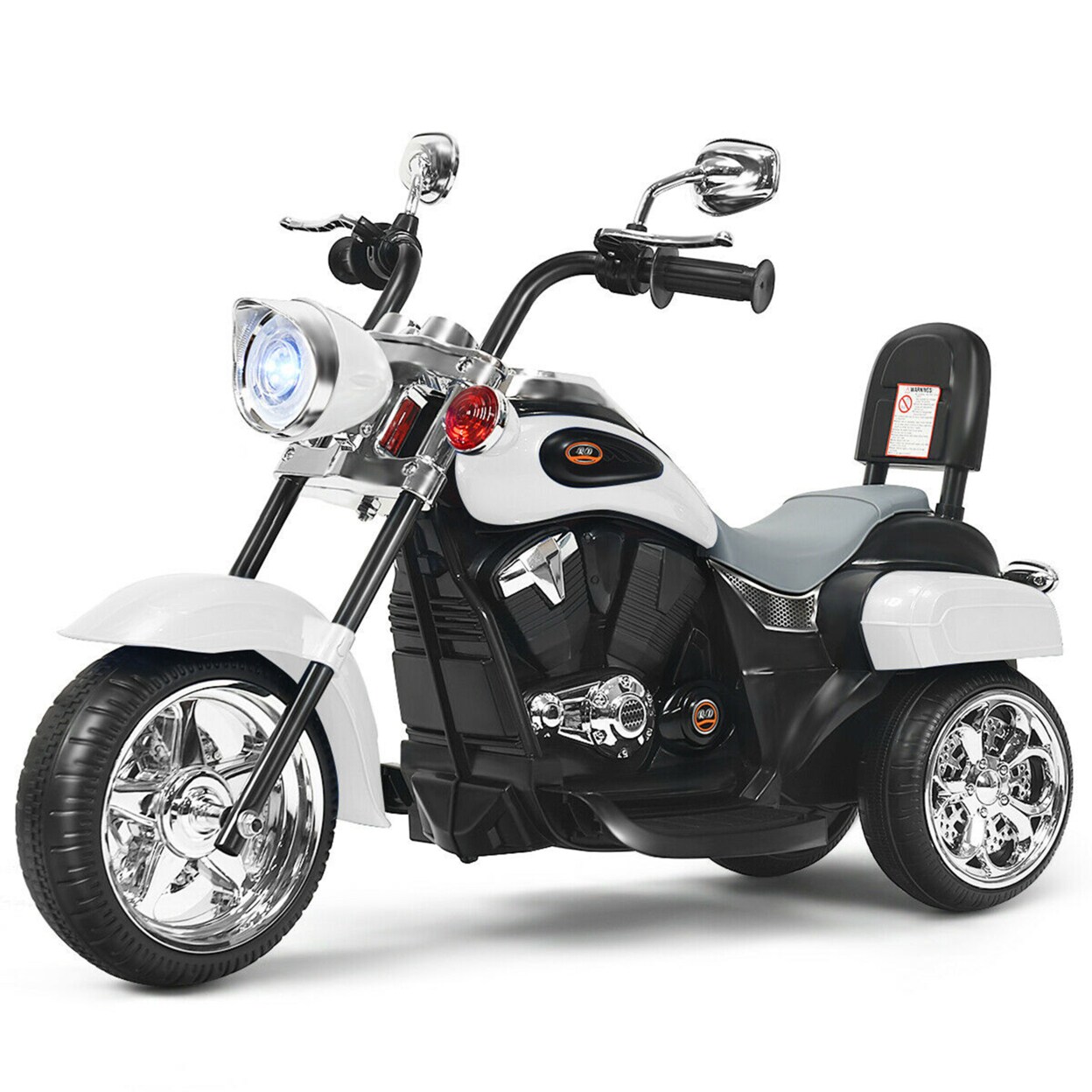 6V Kids Ride On Chopper Motorcycle 3 Wheel Trike With Headlight