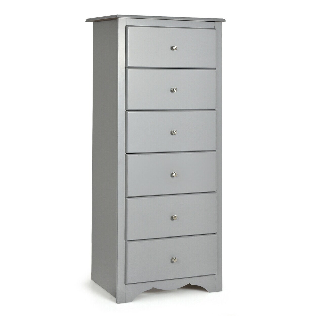6 Drawer Chest Dresser Clothes Storage Bedroom Tall Furniture Cabinet