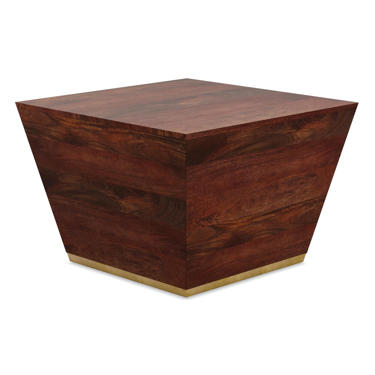 Simpli Home Abba Solid Mango Wood 28"Square Modern Coffee Table Fully Assembled