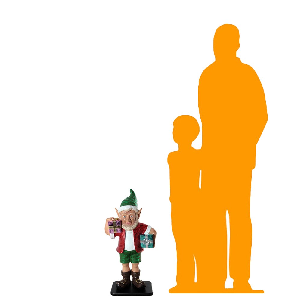 Small Elf Sunny with Gifts Statue