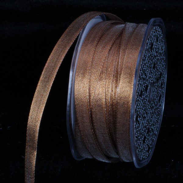 The Ribbon People Sheer Metallic Copper Contemporary Wired Craft Ribbon 0.25" x 200 Yards