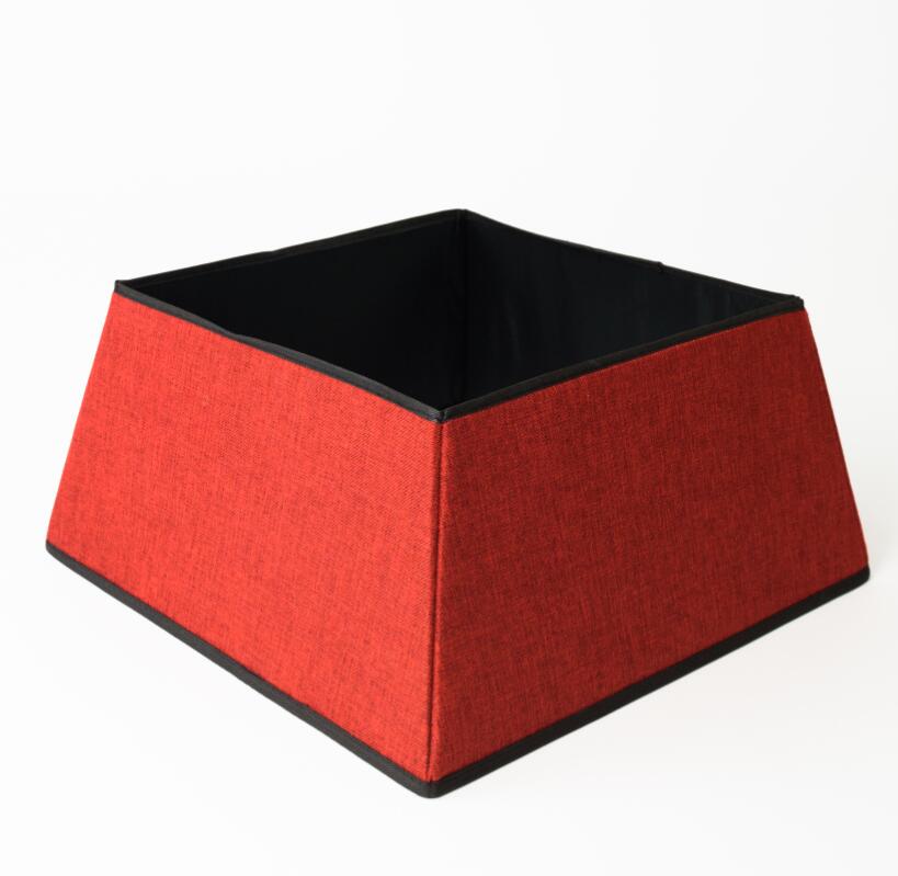 Northlight 19&#x22; Red with Black Trim Square Christmas Tree Collar