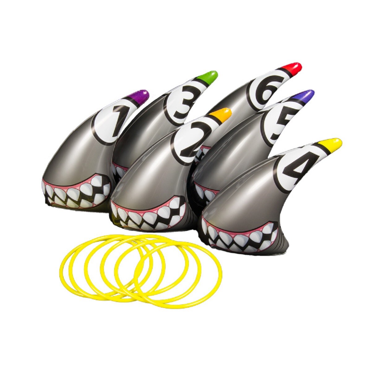 Swim Central Set of 6 Silver Ring Toss Swimming Pool and Backyard Game 11&#x22;