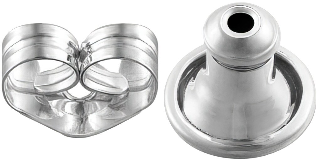 100 Lightweight Friction & 20 Bullet Shaped Sterling Silver Ear Back Findings