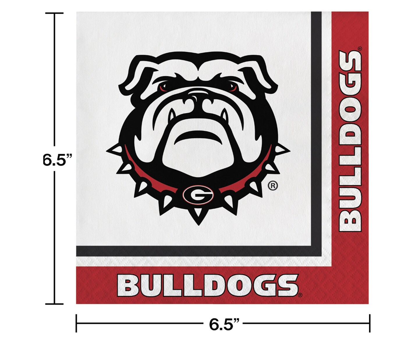 Georgia Bulldogs Lunch Napkins, 60 Count