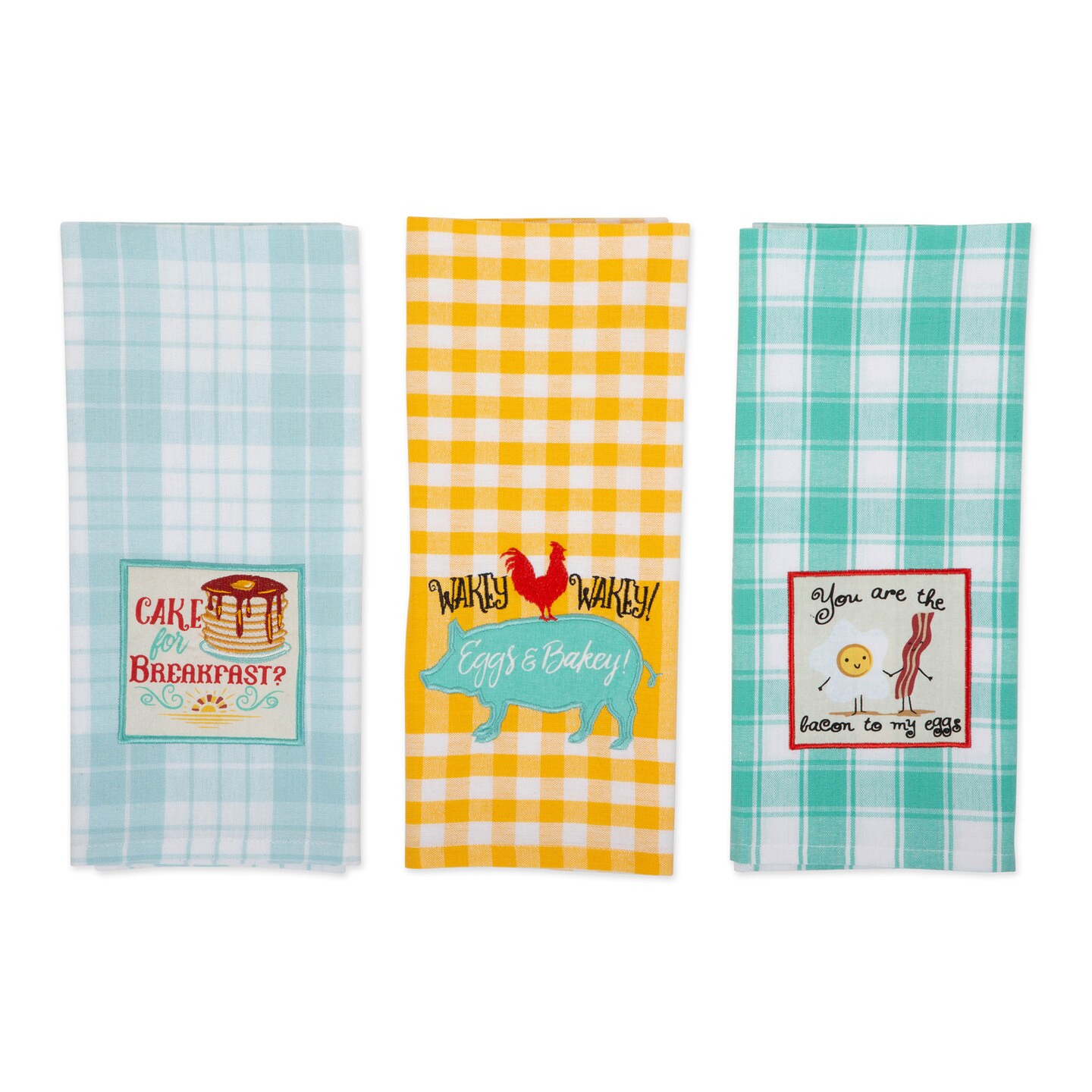 Perfectly Plaid Patterned Kitchen Towels Set of 3