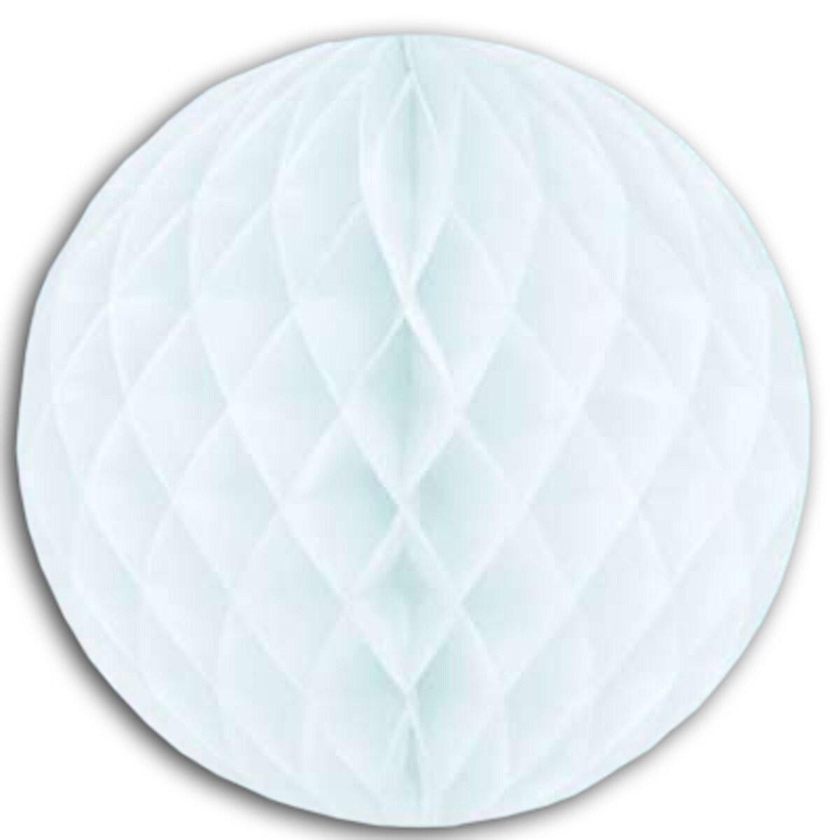 Party Central Club Pack of 12 White Honeycomb Hanging Ball Decorations 14"