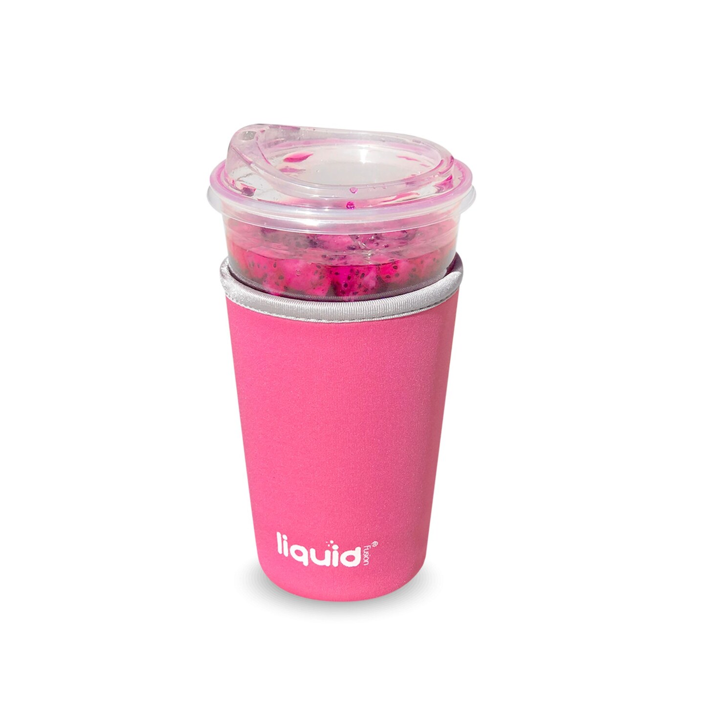 Grand Fusion Housewares Set of 3 Pink and White Travel Coffee Cup Sleeves