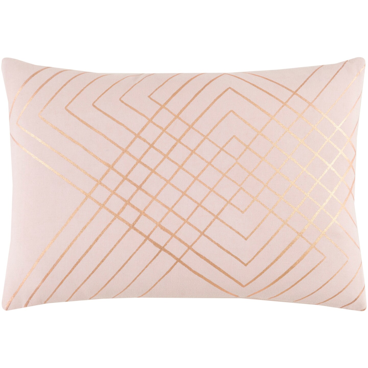 Tiwari Home 19" Ivory and Copper Crescent Rectangular Throw Pillow Cover