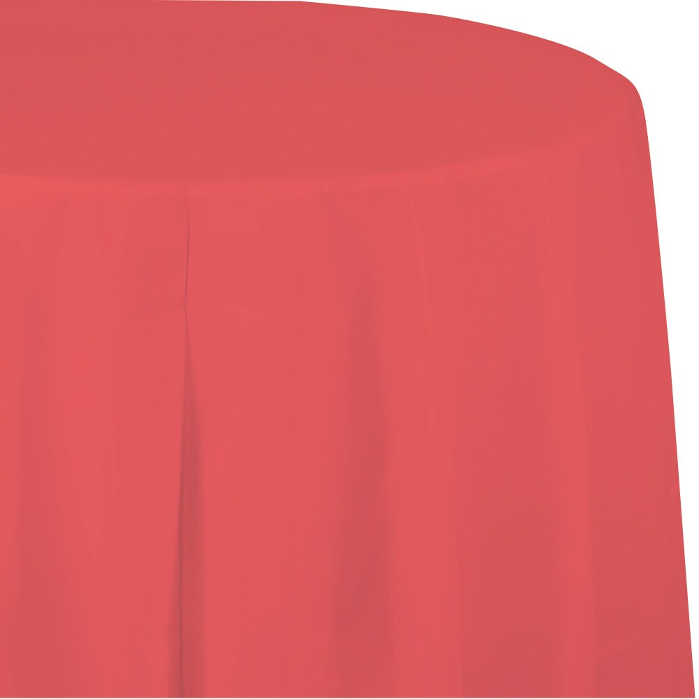 Party Central Club Pack of 12 Red Octy-Round Picnic Disposable Party Table Covers 82"
