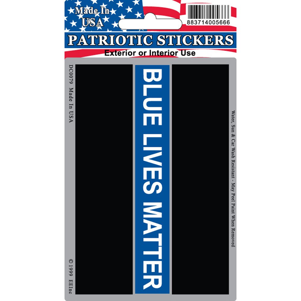 DC0079 Police Thin Blue Line &#x22;Blue Lives Matter&#x22; Sticker (3&#x27;&#x27;x4.25&#x27;&#x27;)