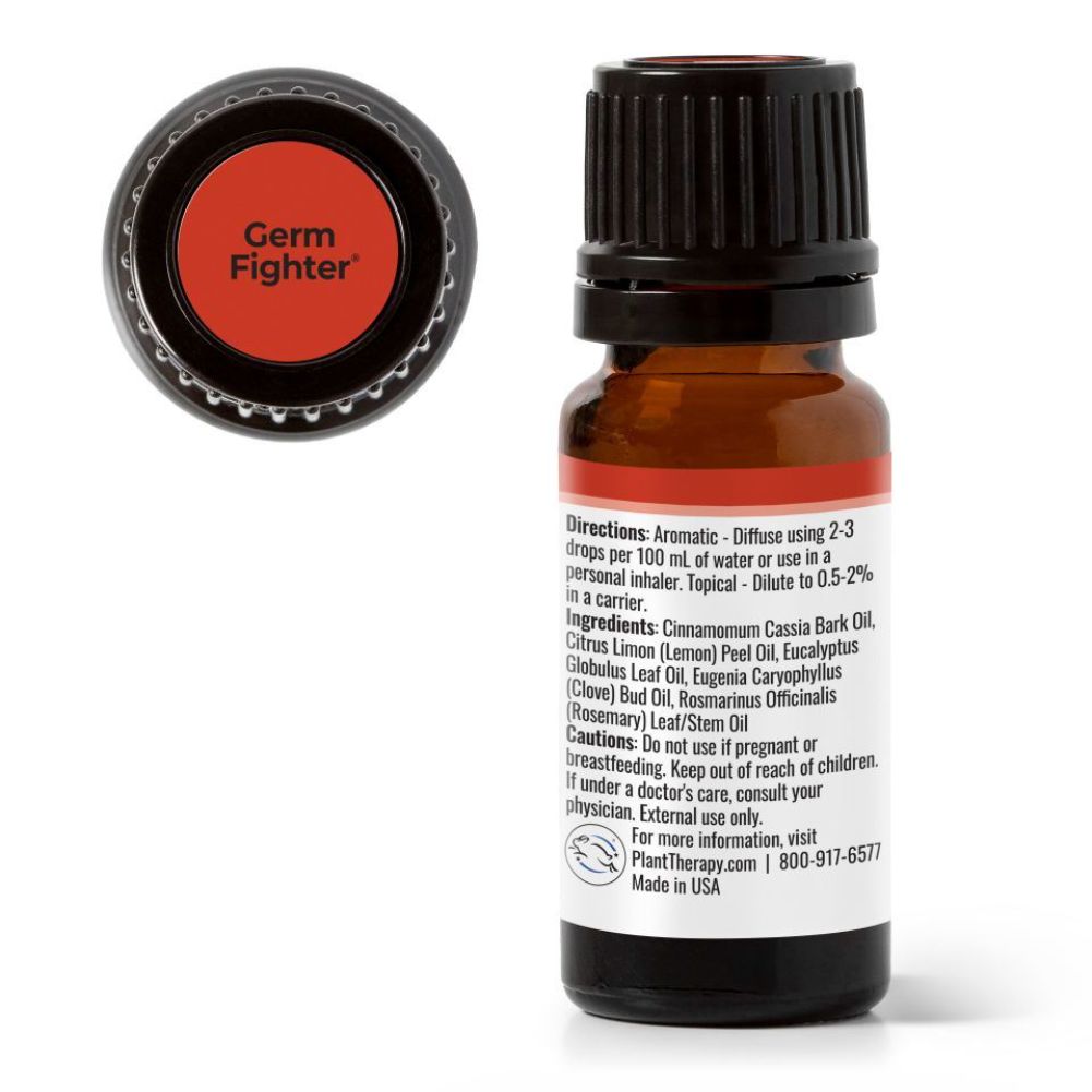 Plant Therapy - Germ Fighter Essential Oil Blend - 100% Pure, Undiluted, Therapeutic Grade, 10 mL