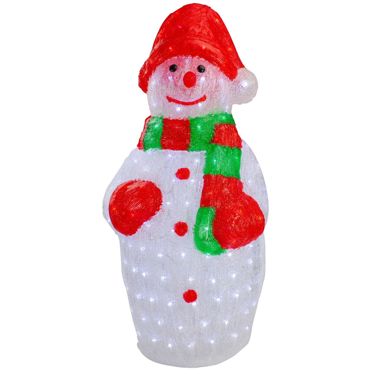Northlight Lighted Commercial Grade Acrylic Outdoor Snowman Christmas Decoration - 34&#x22;