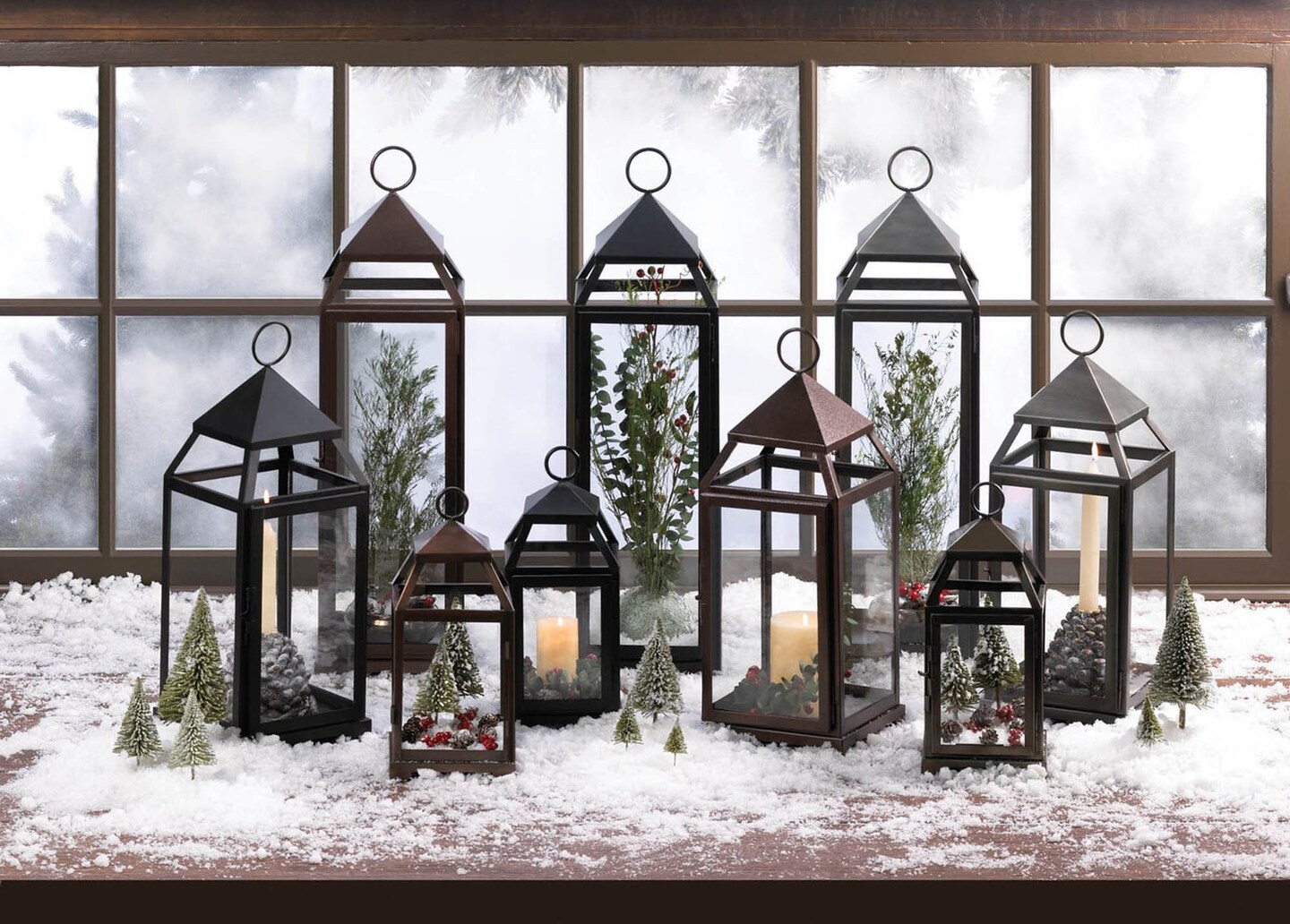 Gallery of Light Home Decorative Burnished Copper Candle Lantern - 12 inches