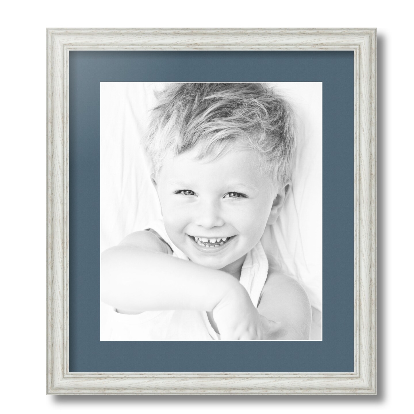 ArtToFrames 16x18&#x22; Matted Picture Frame with 12x14&#x22; Single Mat Photo Opening Framed in 1.25&#x22; White and 2&#x22; Mat (FWM-4098-16x18)