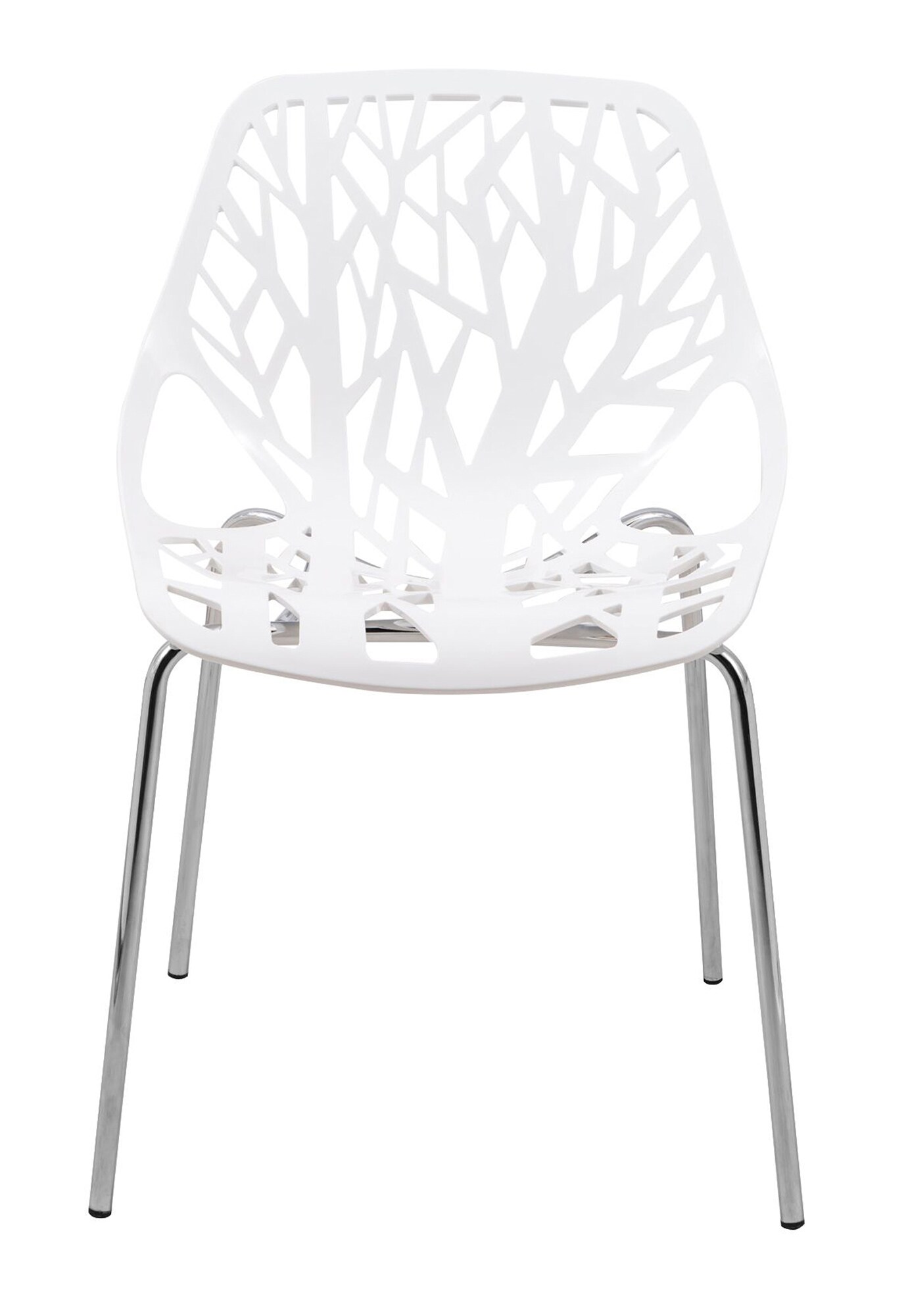 LeisureMod Modern Asbury Dining Chair with Chromed Legs