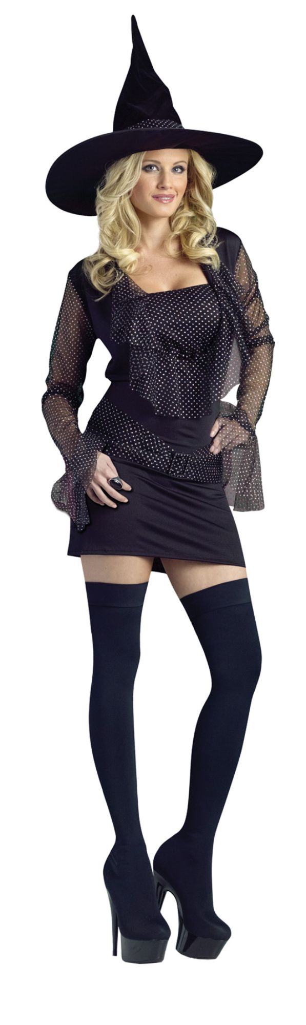 The Costume Center Black Sparkle Witch Women Adult Halloween Costume - Medium