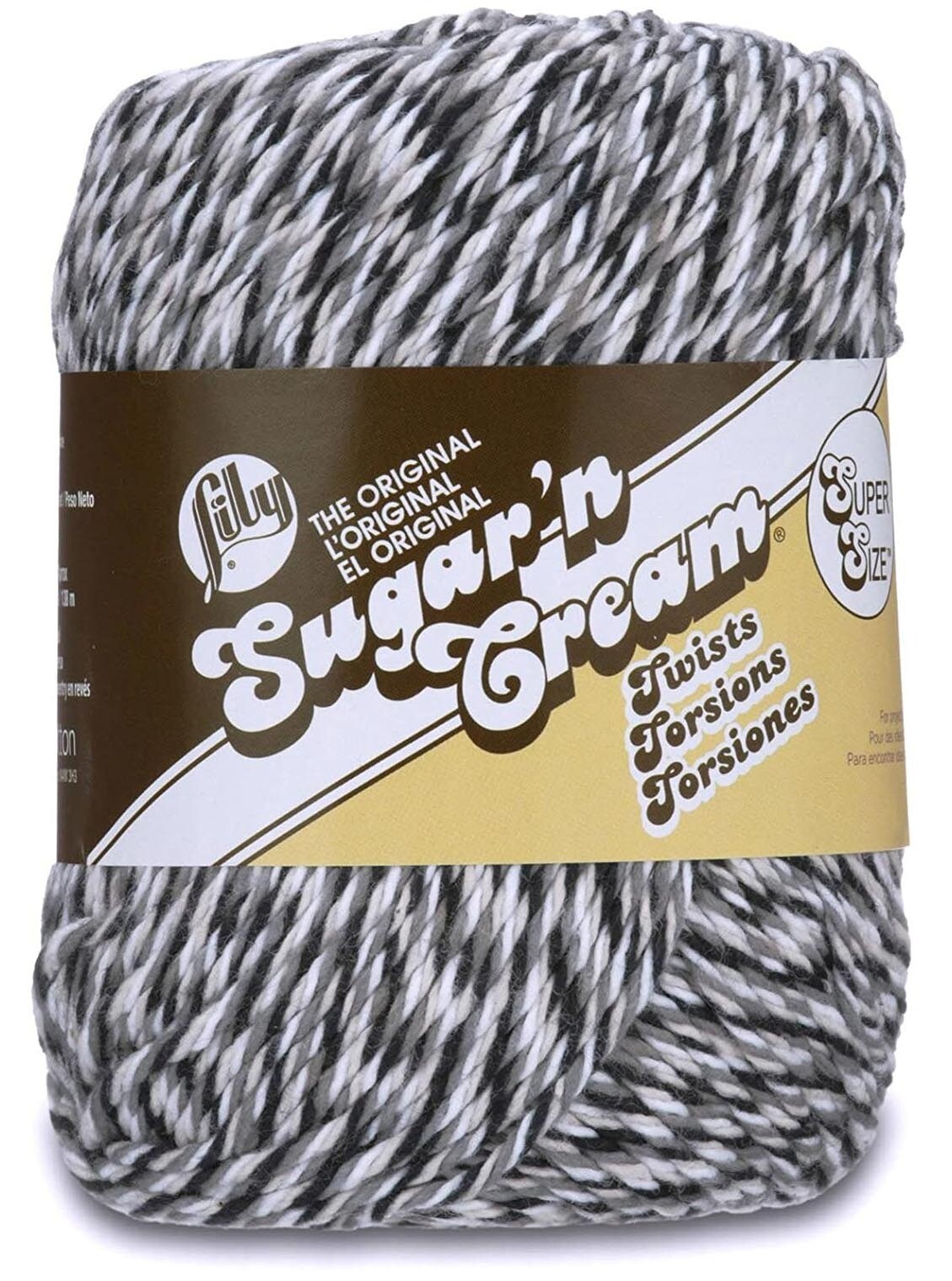 Lily Sugar&#x27;n Cream Yarn - Twists Super Size-Overcast