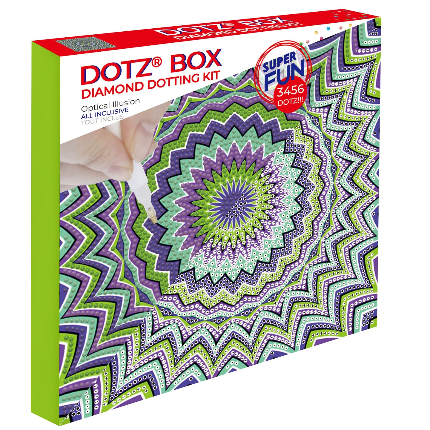 Diamond Dotz Diamond Art Box Kit 8.6&#x22;X8.6&#x22;-Optical Illusion