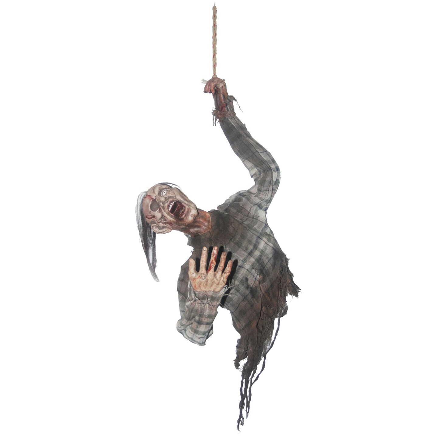 The Costume Center 36&#x22; Red and Gray Hanging Bloody Zombie Torso Halloween Prop