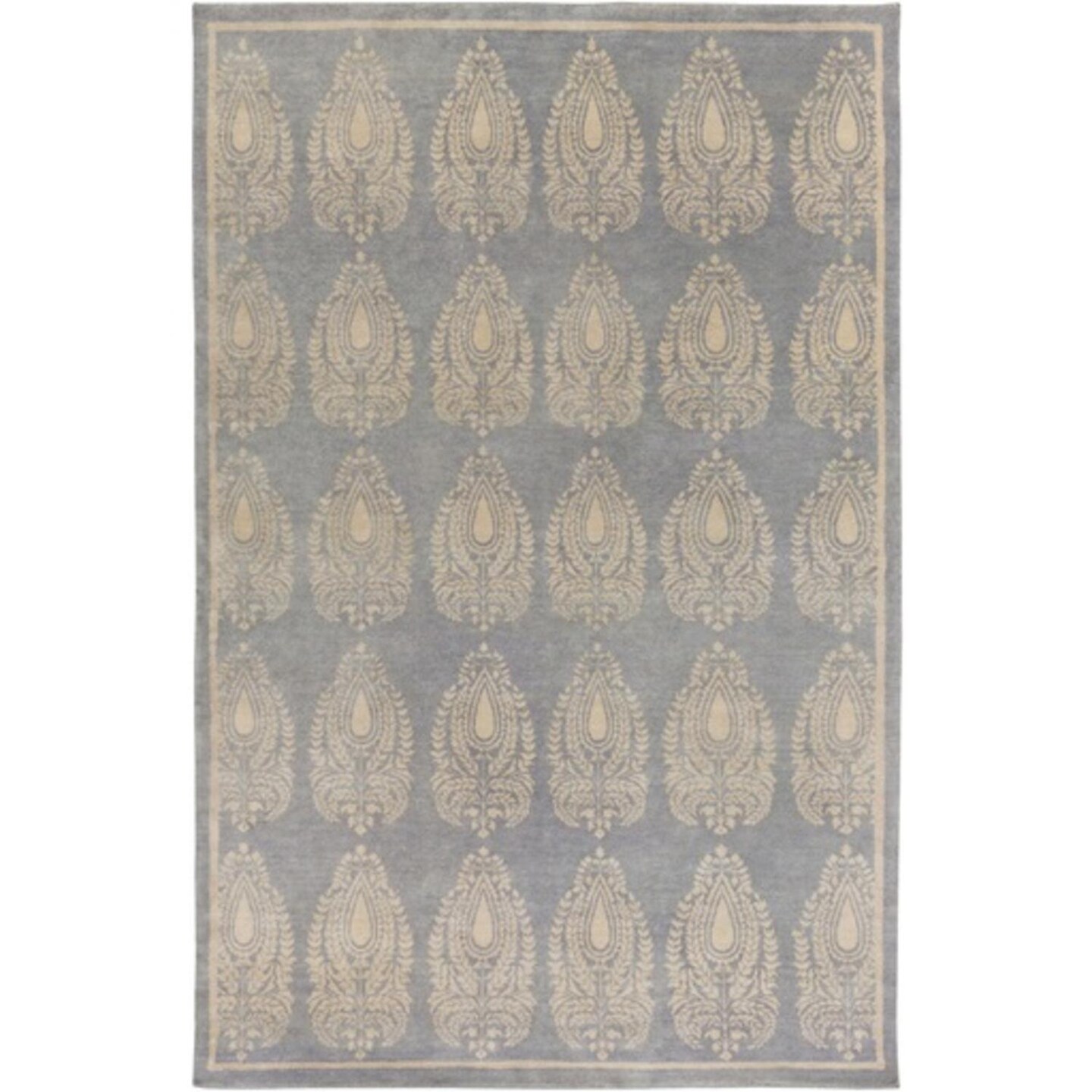 Diva At Home 2&#x27; x 3&#x27; Vervania Heather Gray and Brown Hand Knotted Rectangular Area Throw Rug