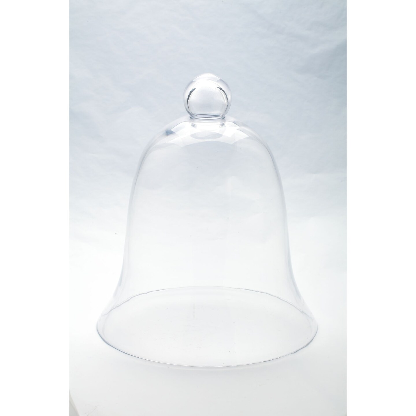 CC Home Furnishings 16" Clear Glass Bell Shaped Domes Tabletop Decoration