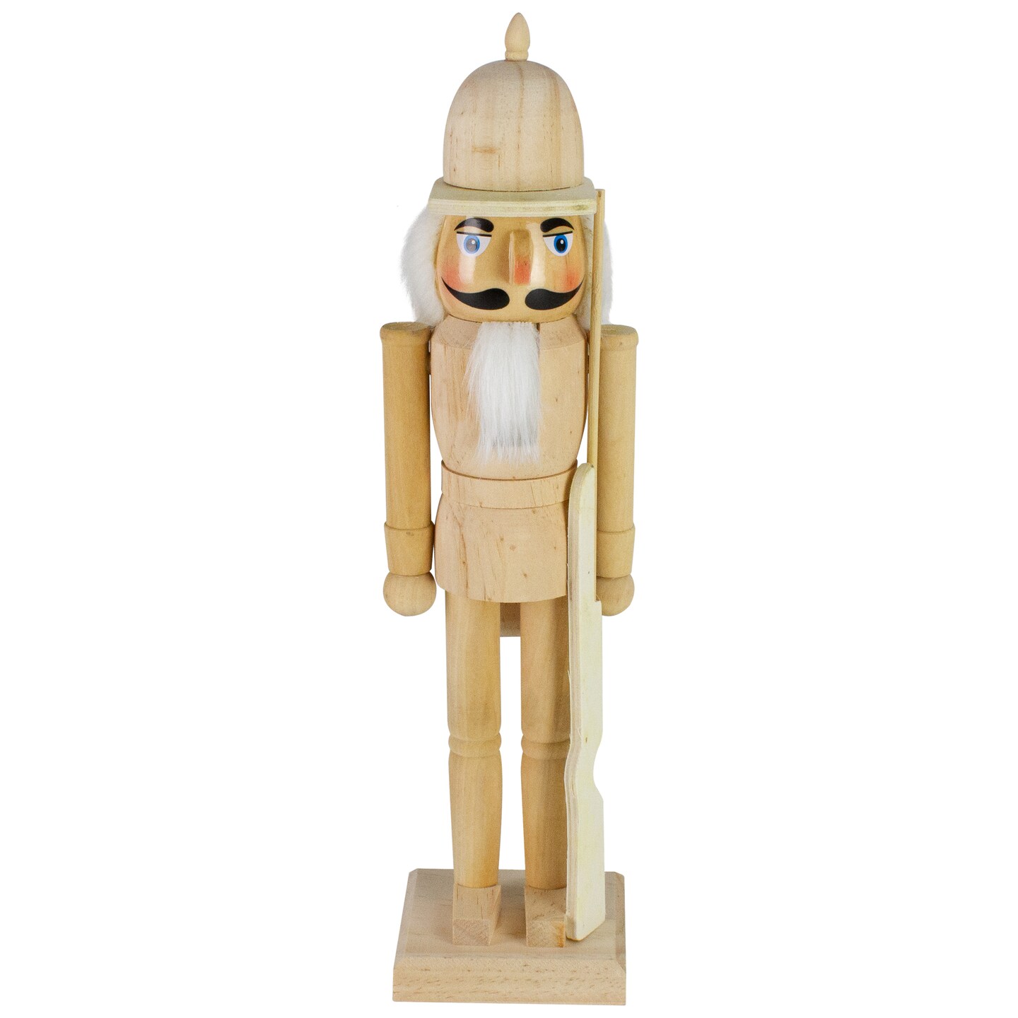 Northlight 15&#x22; Unfinished Paintable Wooden Christmas Nutcracker with Rifle