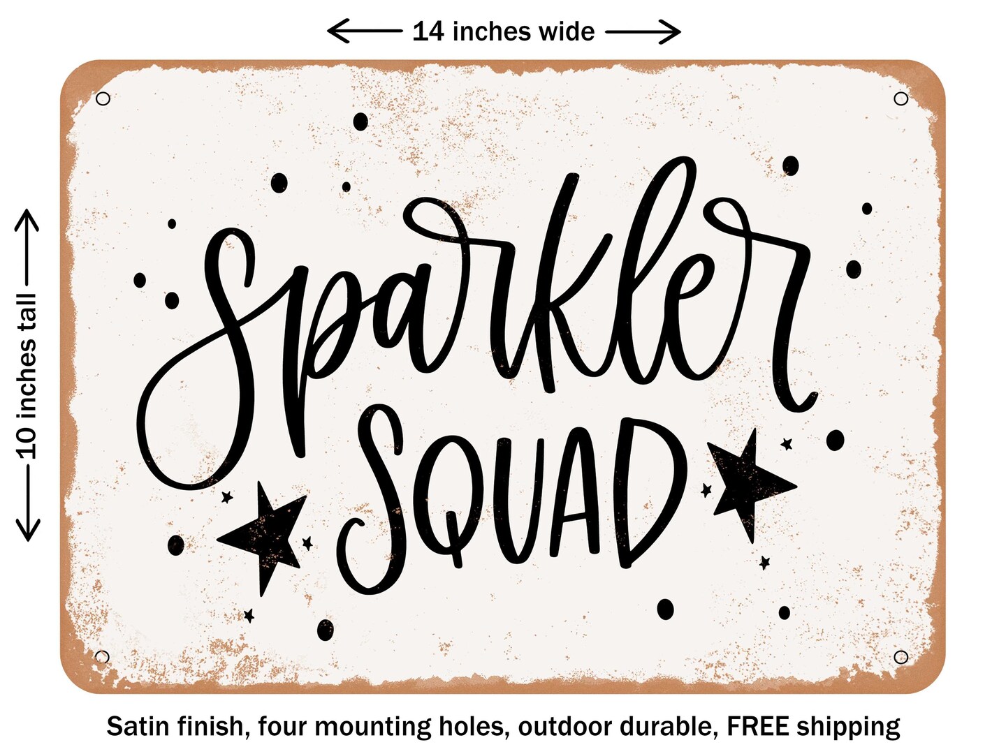 DECORATIVE METAL SIGN Sparkler Squad Vintage Rusty Look Michaels