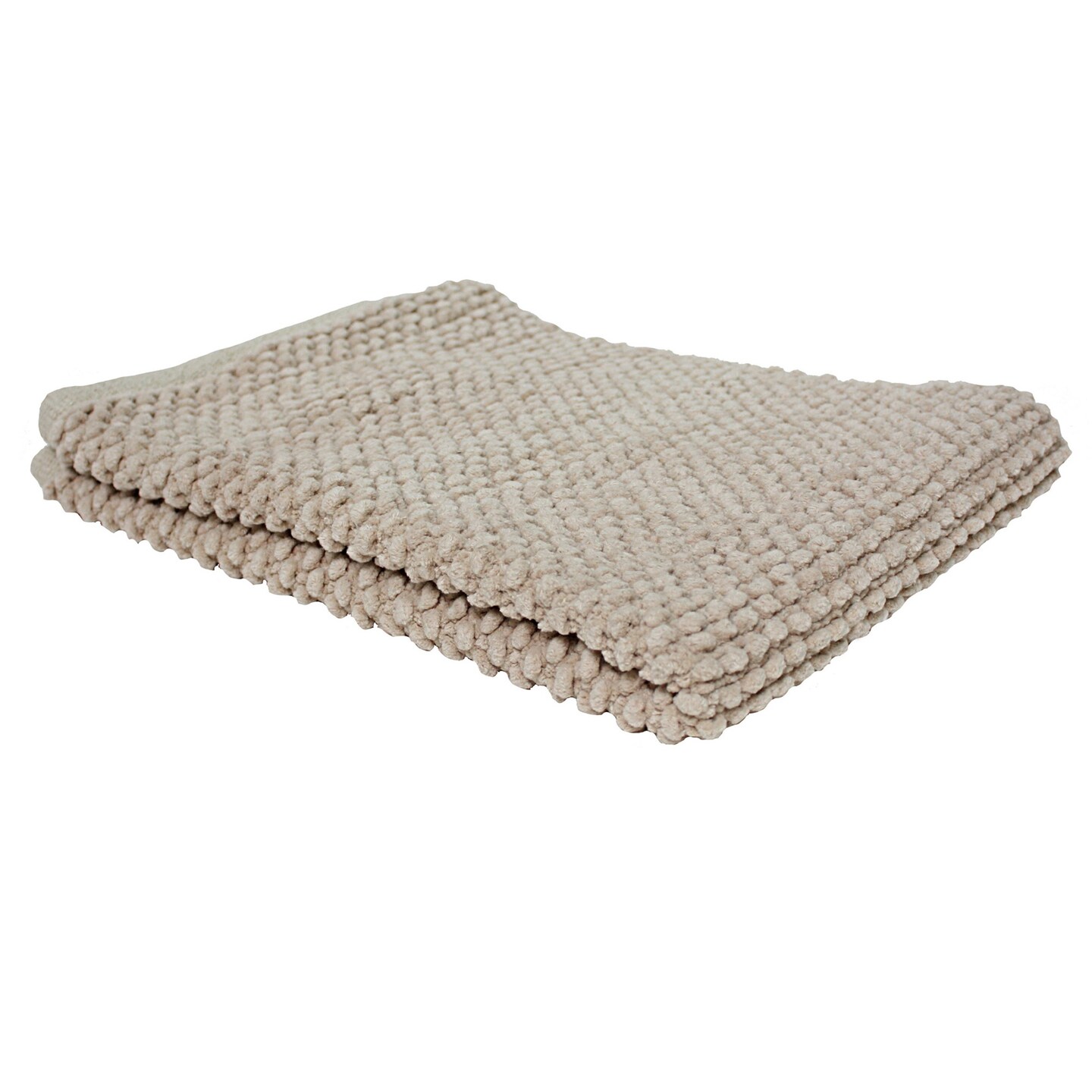 Contemporary Home Living 22" x 30" Linen Beige Rectangular Home Essentials Popcorn Bath Rug
