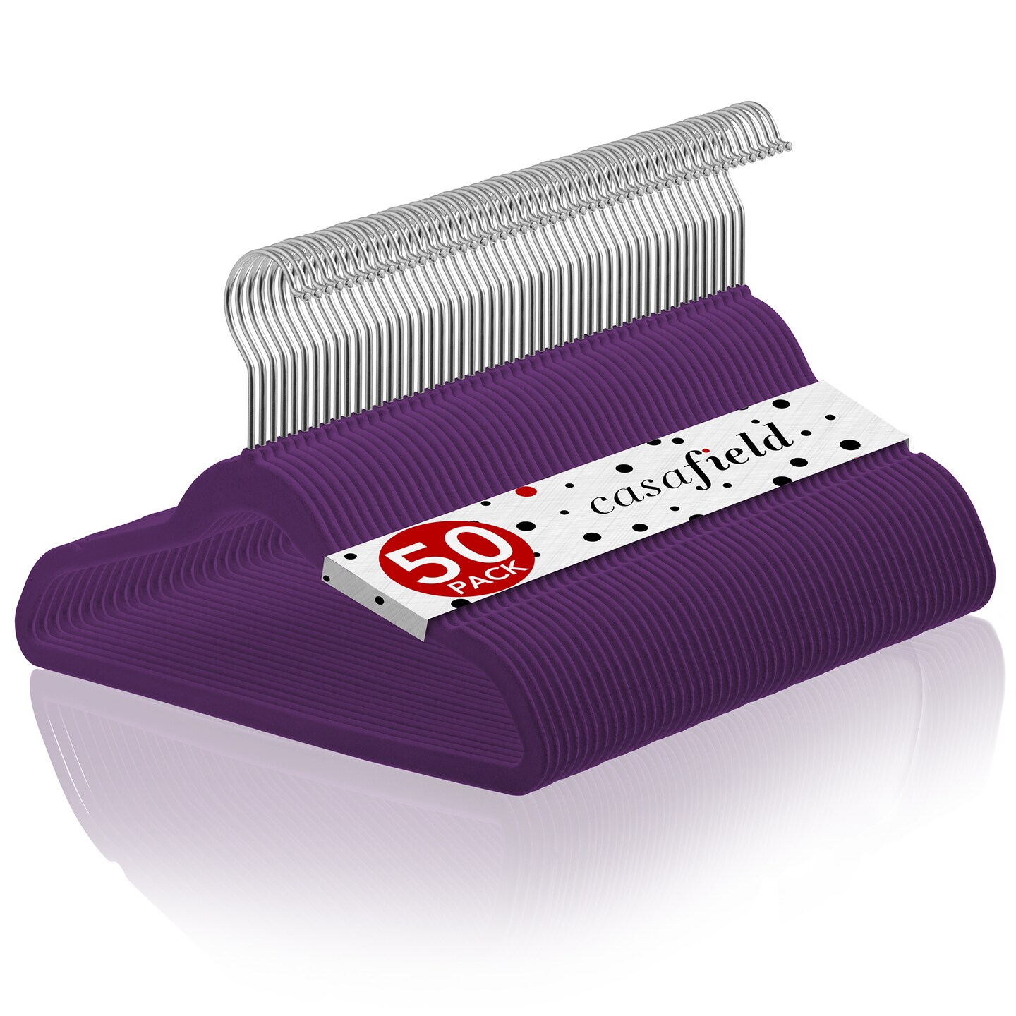 Casafield 50 Velvet Kid's Hangers - 14" Size for Children's Clothes