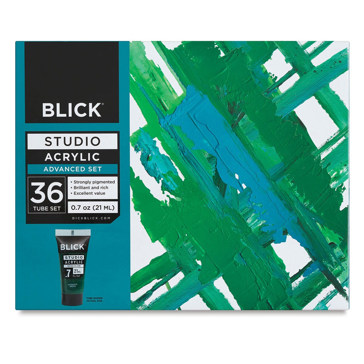 Phthalo Blue. Blick Studio Acrylics vs Acrylic Paint by Artist's
