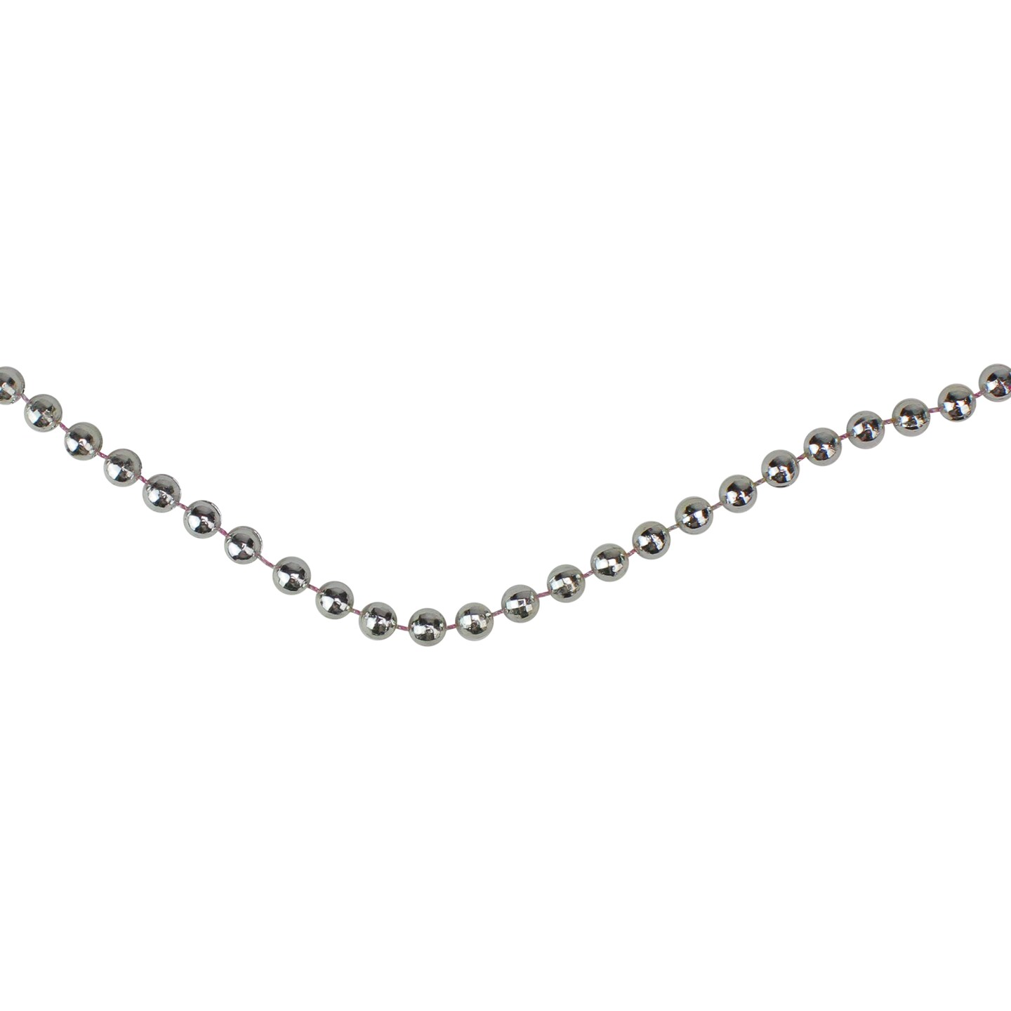 Northlight Metallic Beaded Commercial Christmas Garland - 66' x .15" - Silver - Unlit