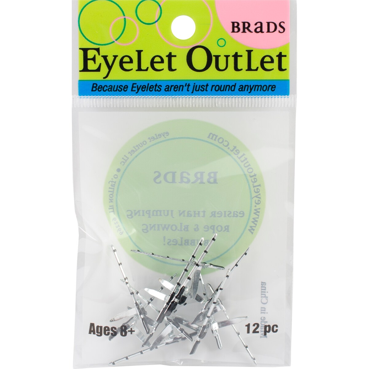 Eyelet Outlet Shape Brads 12/Pkg-Fishing Poles