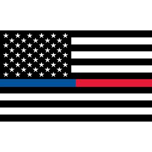 Thin Blue Line and Thin Red Line Police & Firefighter American Flag 3ft x 5ft