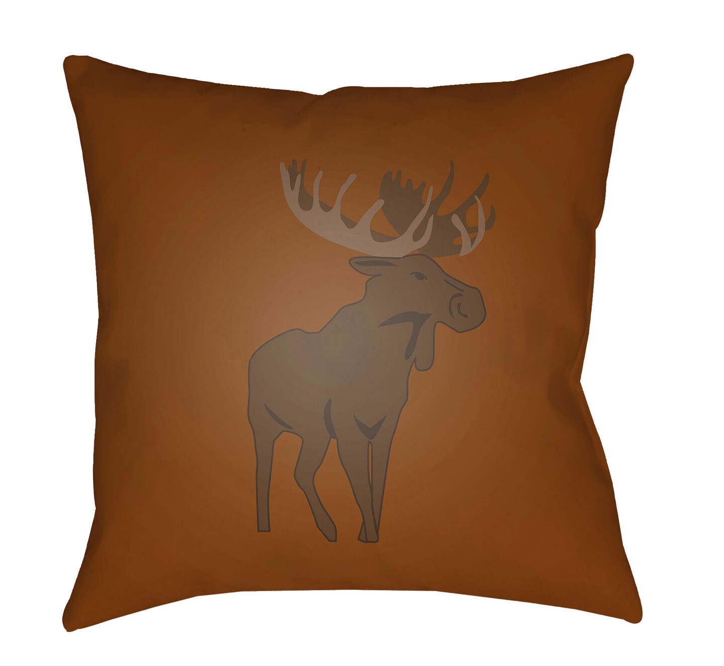 Tiwari Home 20&#x22; Brown Moose Printed Square Throw Pillow Cover