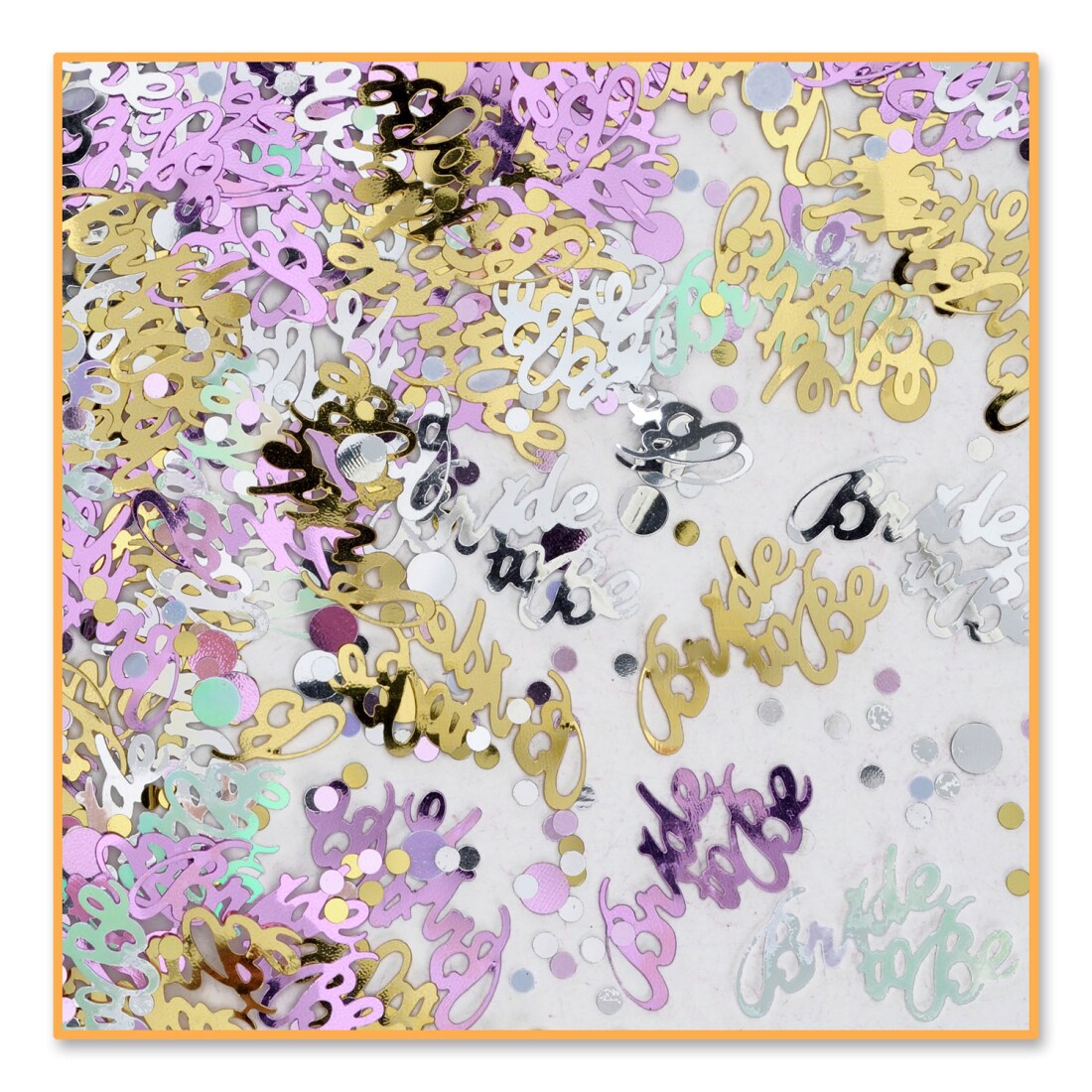 Beistle Pack of 6 Metallic Multi-Colored &#x22;Bride to Be&#x22; Bridal Shower Celebration Confetti Bags 0.5 oz.