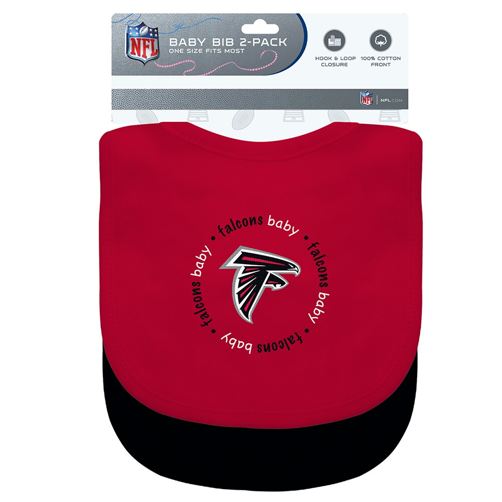 Baby Fanatic Officially Licensed Unisex Baby Bibs 2 Pack - NFL Atlanta Falcons