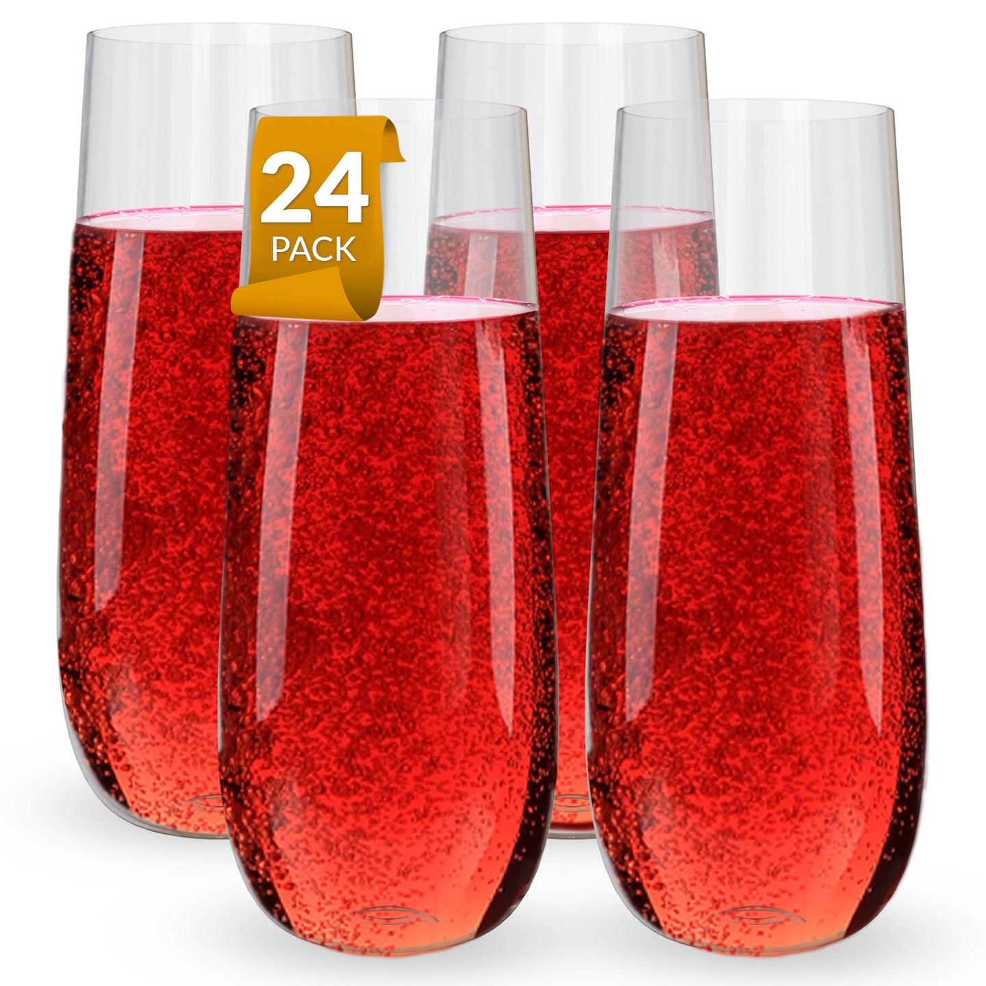 8 oz. Personalized Fiancé Reusable Glass Champagne Flute Set - 2