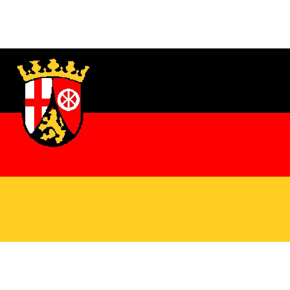 Rheinland-Pfalz Flag with Grommets 3ft x 5ft