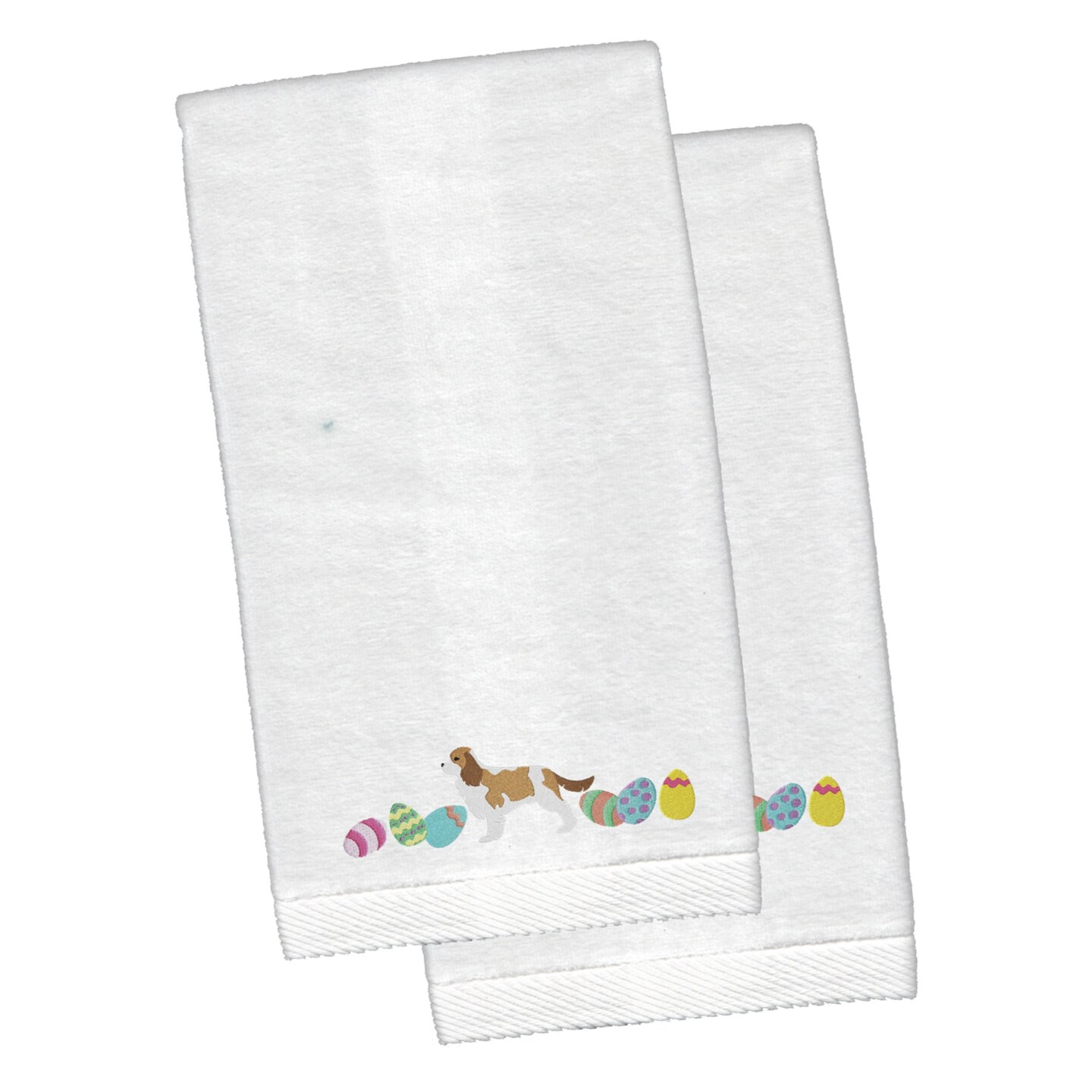 &#x22;Caroline&#x27;s Treasures Cavalier Spaniel Easter Emboidered Hand Towels, 26hx16w, Multicolor&#x22;