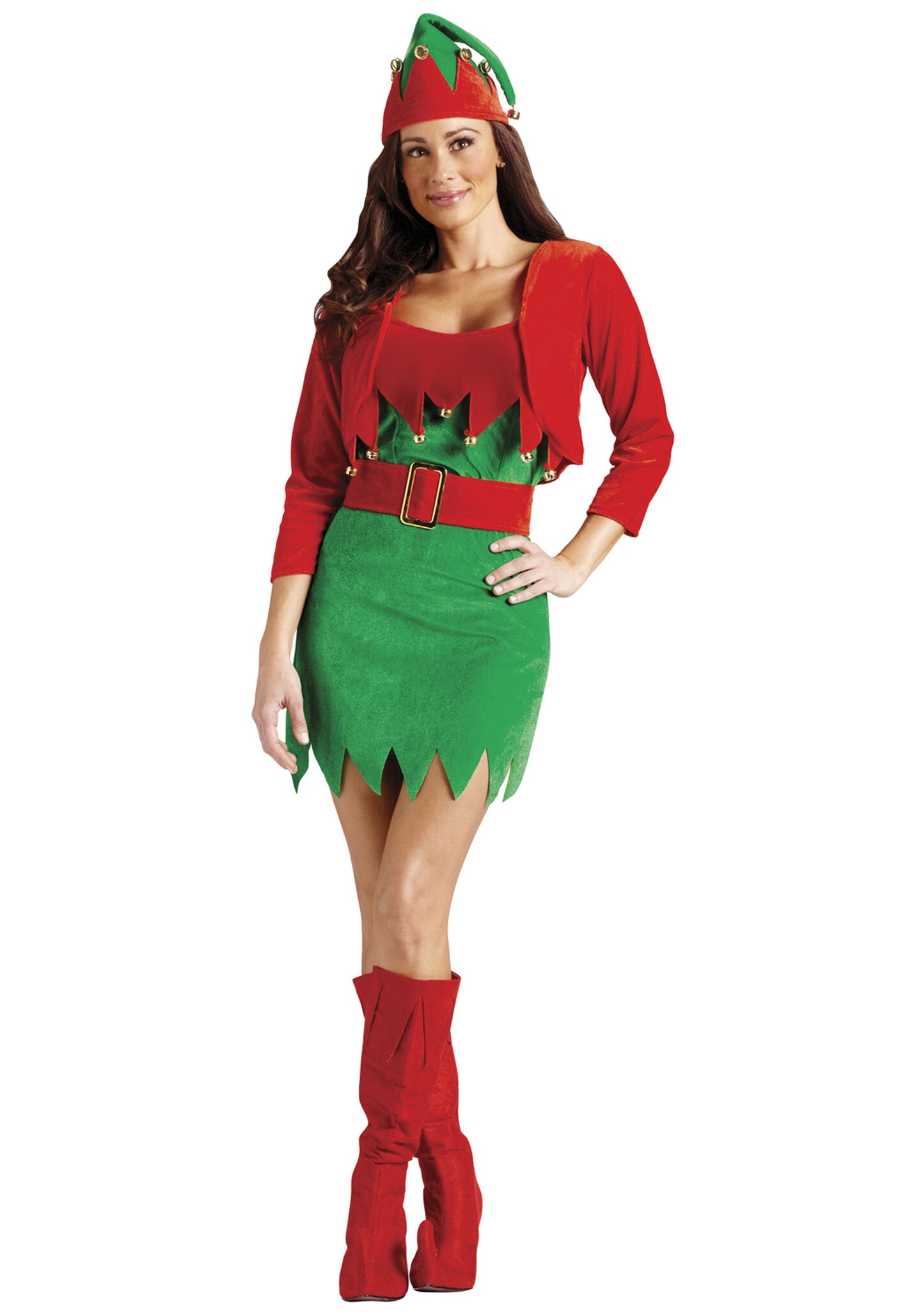 Fun World Red and Green Elfalicious Elf Women Adult Christmas