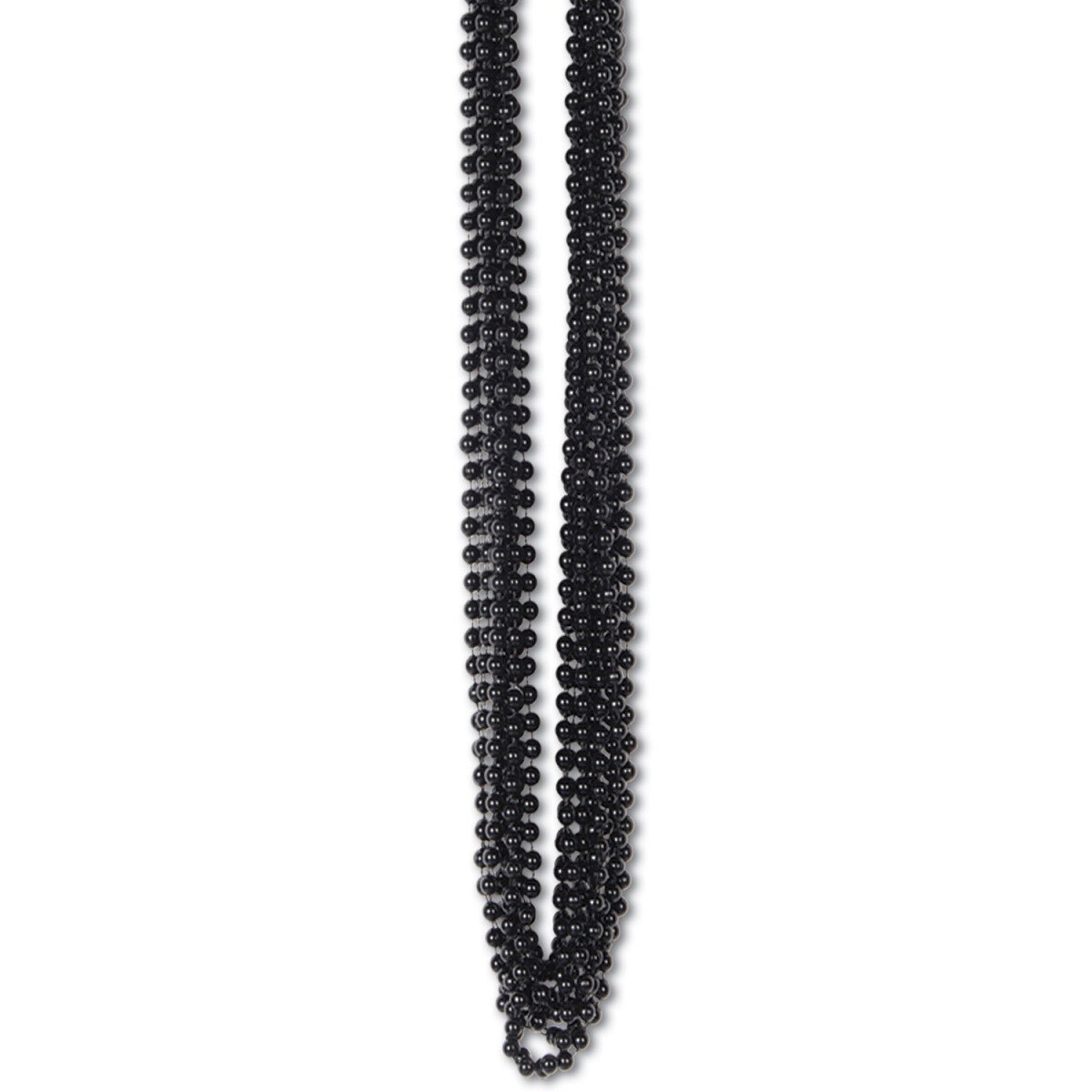 Beistle Club Pack of 720 Shiny Black Small Round Beaded Necklace Graduation Party Favors 33''