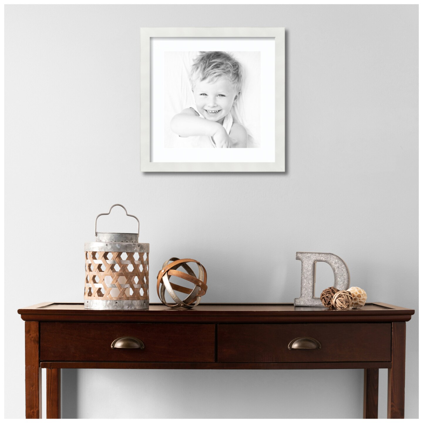 ArtToFrames 16x16" Matted Picture Frame with 12x12" Single Mat Photo Opening Framed in 1.25" White and 2" Mat (FWM-3966-16x16)