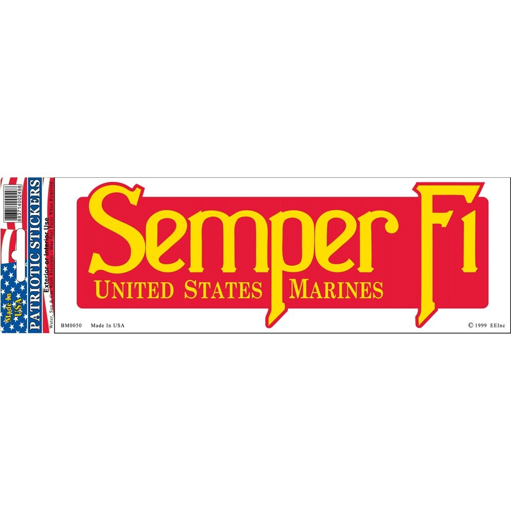 EagleEmblems BM0050 Sticker-USMC,Semper FI (3.5x10&#x27;&#x27;)