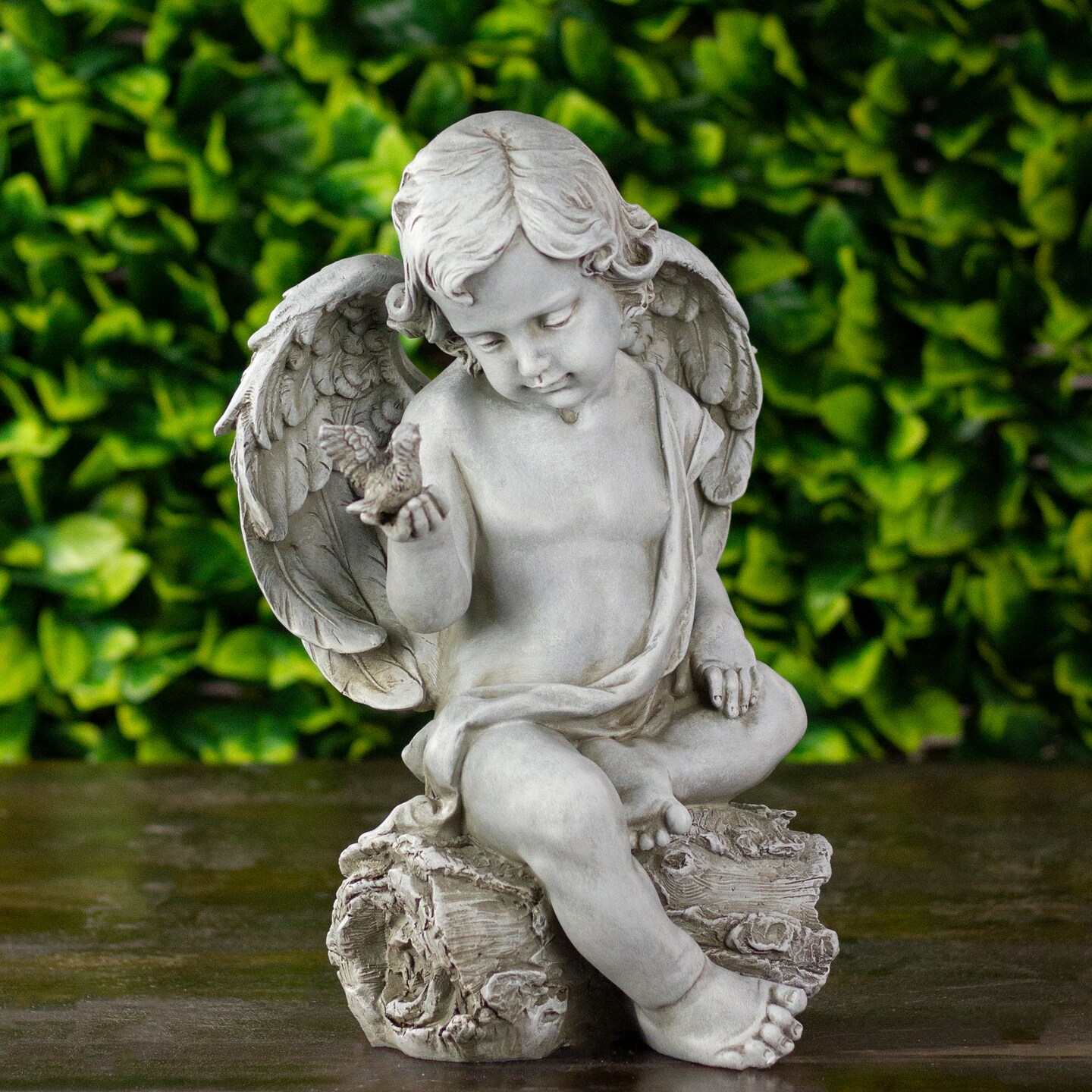 Joseph's Studio Cherub Angel with Dove Outdoor Garden Figure - Thumbnail 3