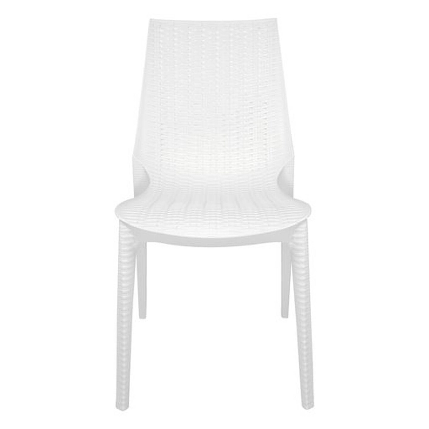 LeisureMod Kent Outdoor Dining Chair, Set of 2