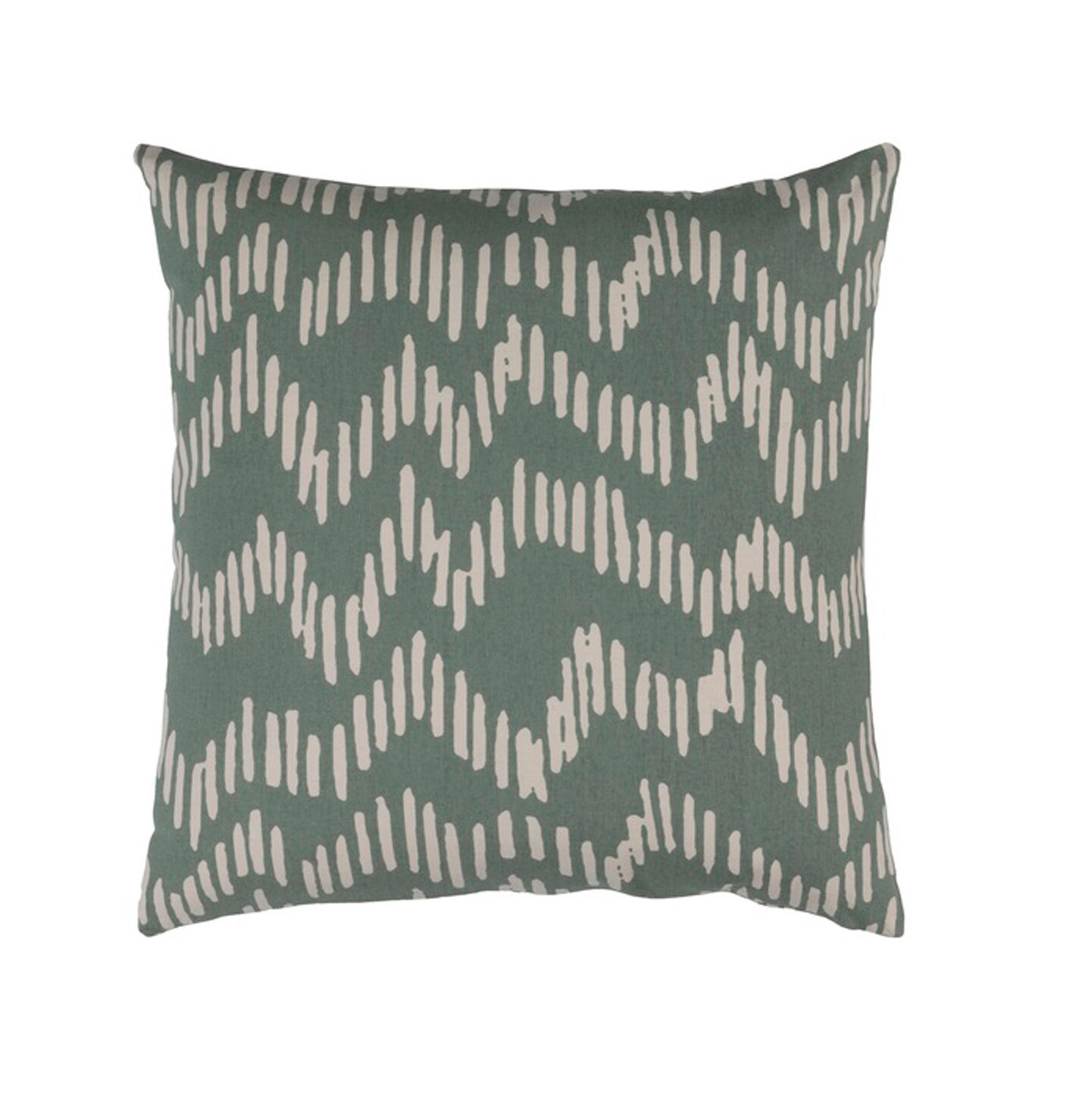 Diva At Home 20&#x22; Broken Lines Sage Green and Khaki Brown Decorative Throw Pillow - Down Filler