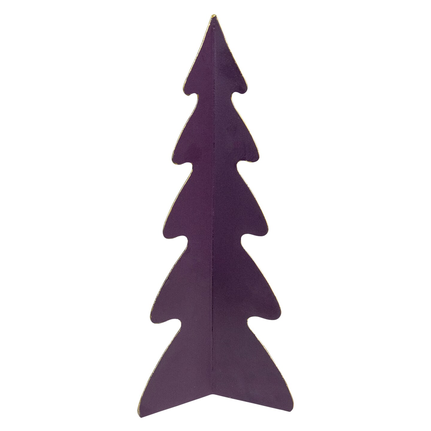 Northlight Triangular Christmas Tree with Curved Edges Decoration - 12" - Purple