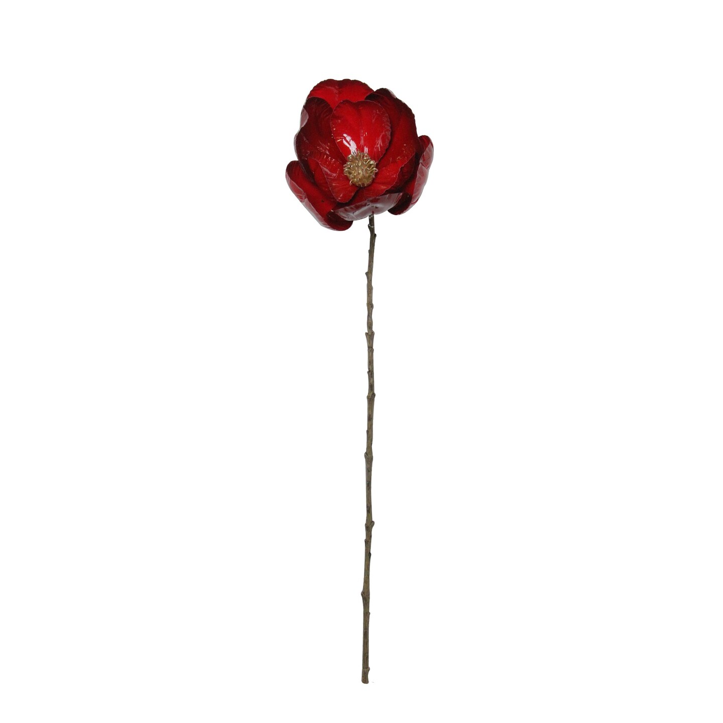Northlight Magnolia Artificial Christmas Stem Spray - 23&#x22; - Red and Brown