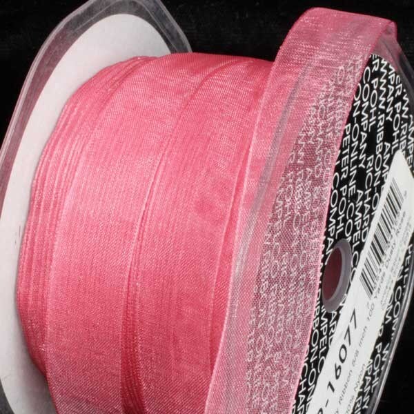 The Ribbon People Dusty Pink Solid Organdy Craft Ribbon 0.25" x 200 Yards